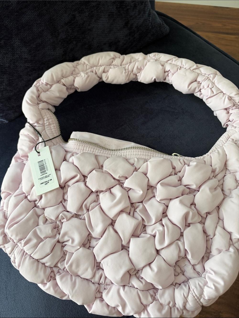 Women’s Quilted Puff Shoulder Bag - Light Pink